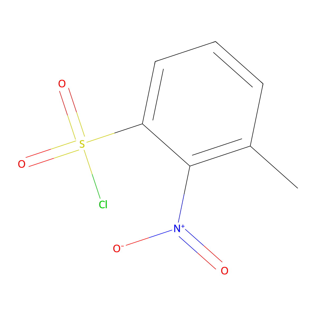 3-Methyl-2-nitrobenzene-1-sulfonyl chloride molecular structure, CAS 60310-10-3