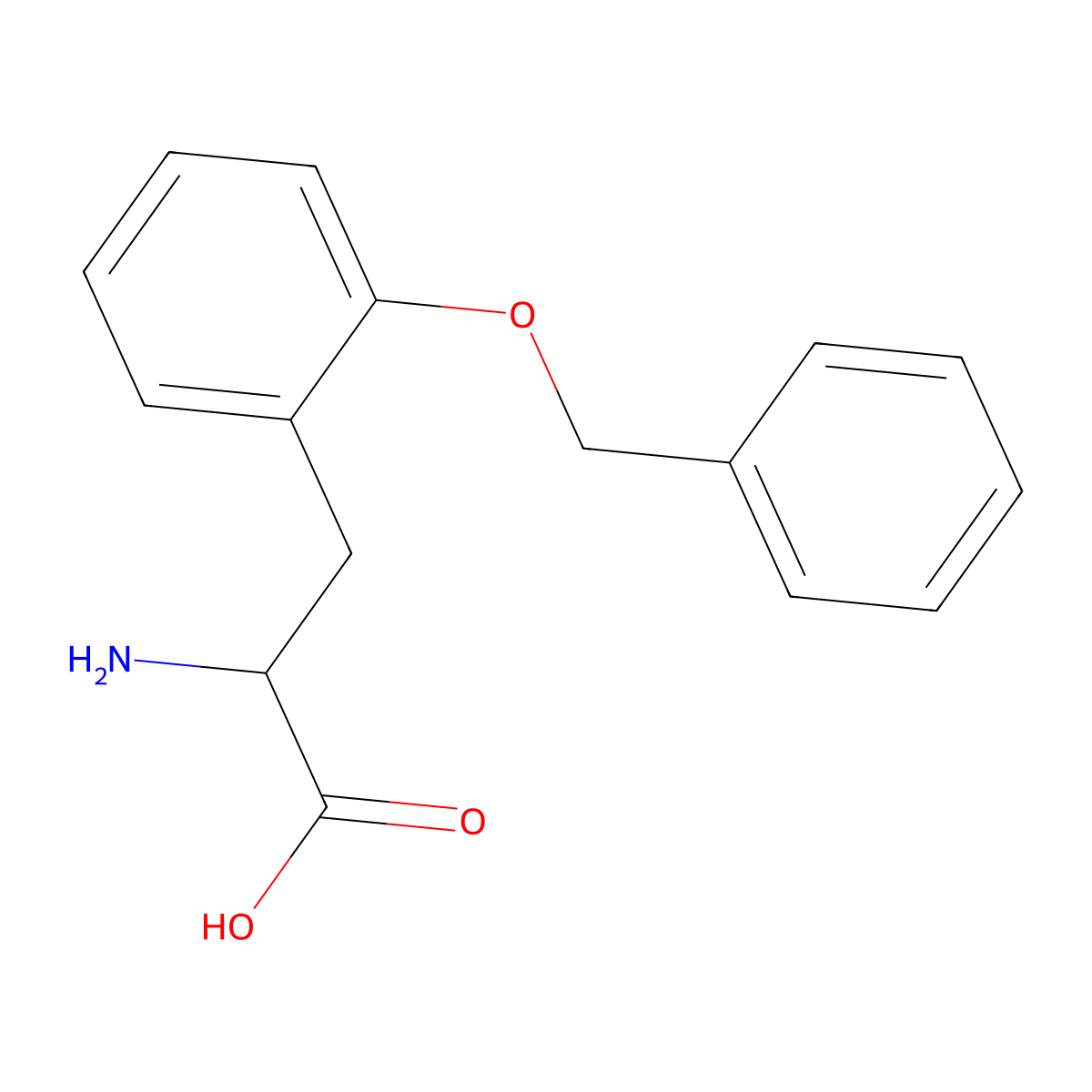 2-amino-3-(2-phenylmethoxyphenyl)propanoic Acid molecular structure, CAS 603105-69-7