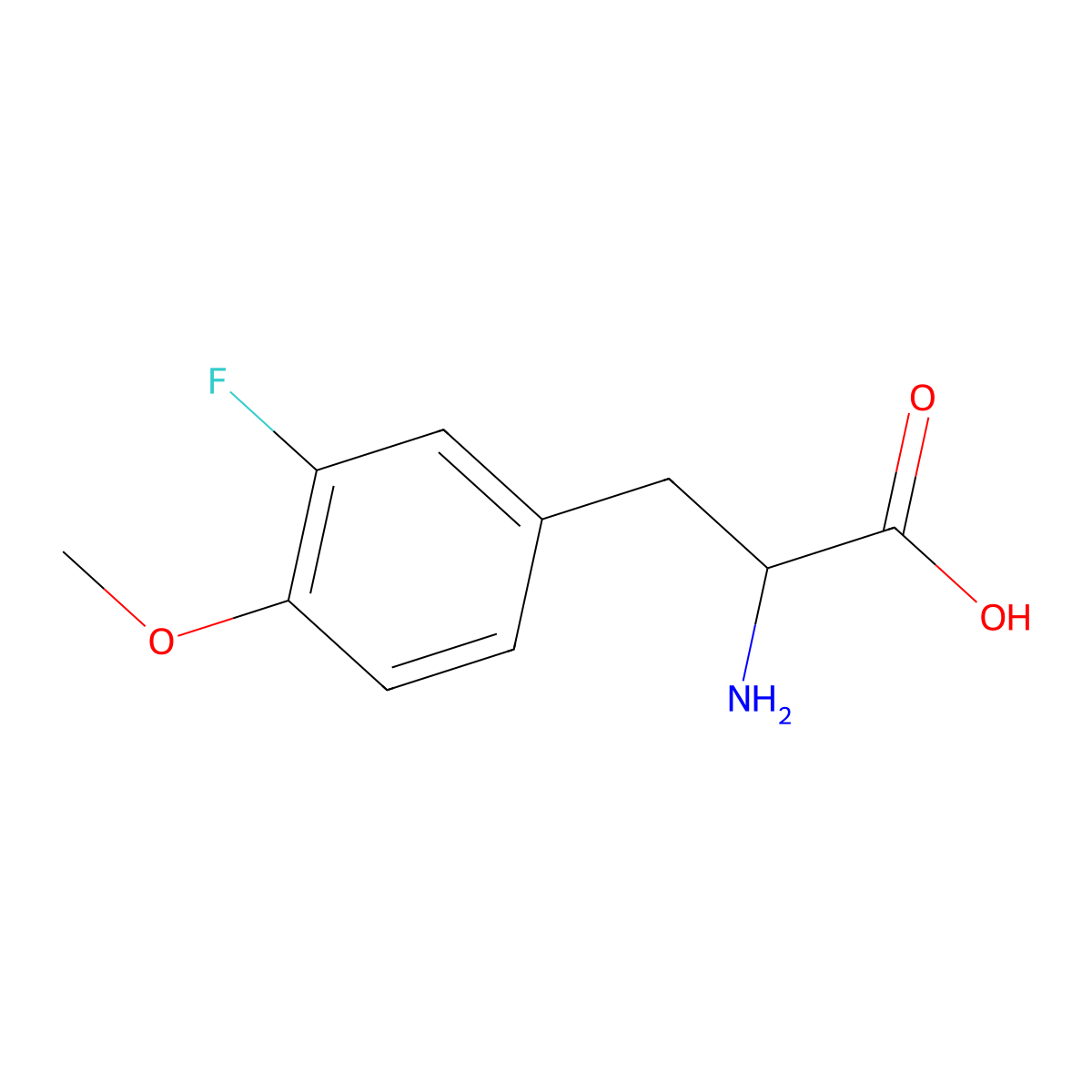 2-Amino-3-(3-fluoro-4-methoxyphenyl)propanoic acid molecular structure, CAS 603105-73-3