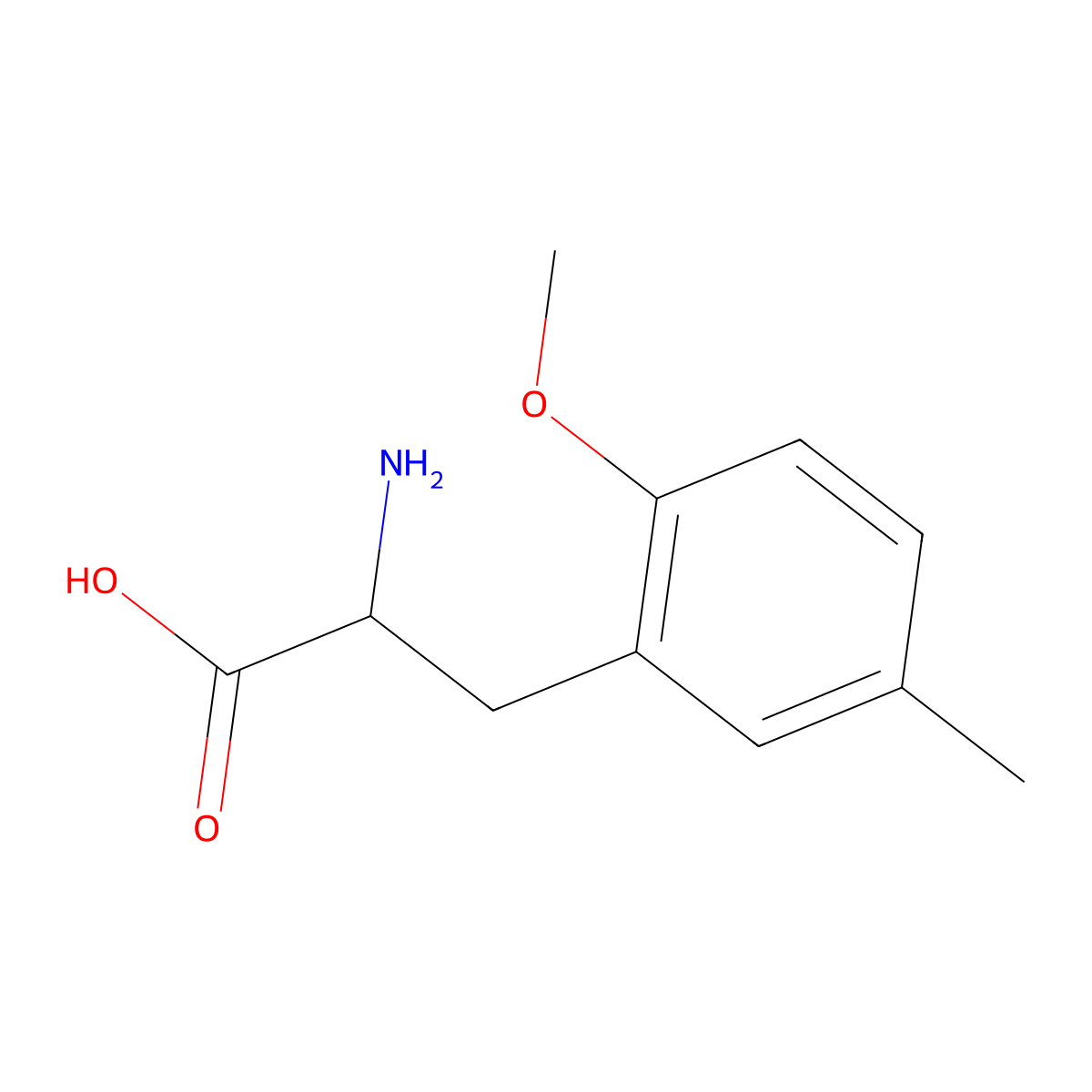 2-Amino-3-(2-methoxy-5-methylphenyl)propanoic acid molecular structure, CAS 603105-75-5
