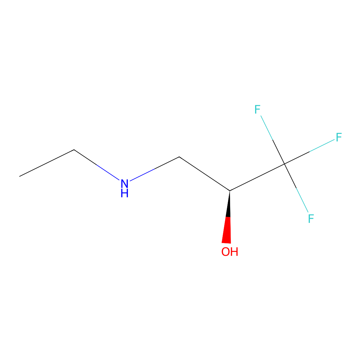 (2S)-3-(ethylamino)-1,1,1-trifluoropropan-2-ol molecular structure, CAS 603105-96-0