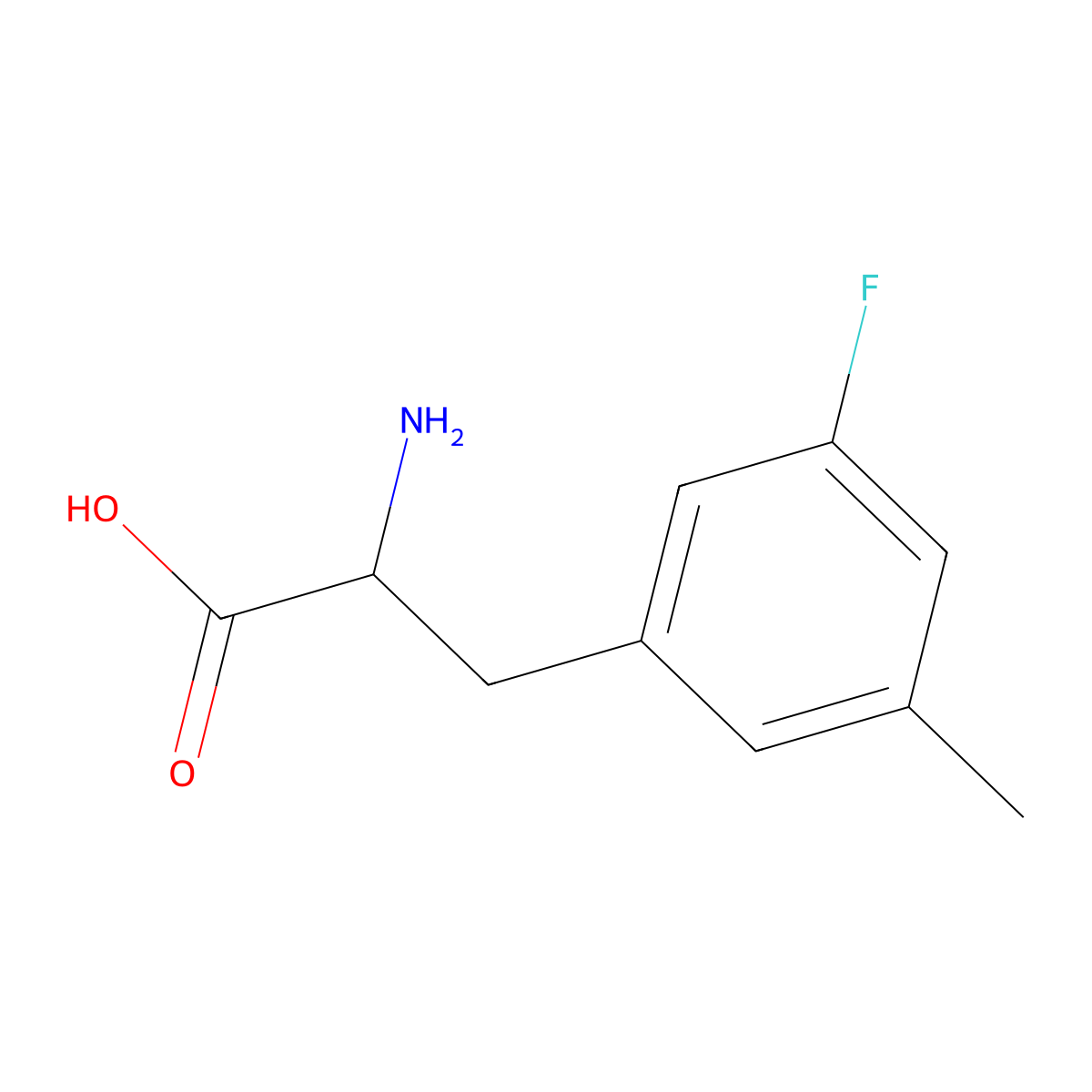 3-Fluoro-5-methyl-dl-phenylalanine molecular structure, CAS 603106-28-1
