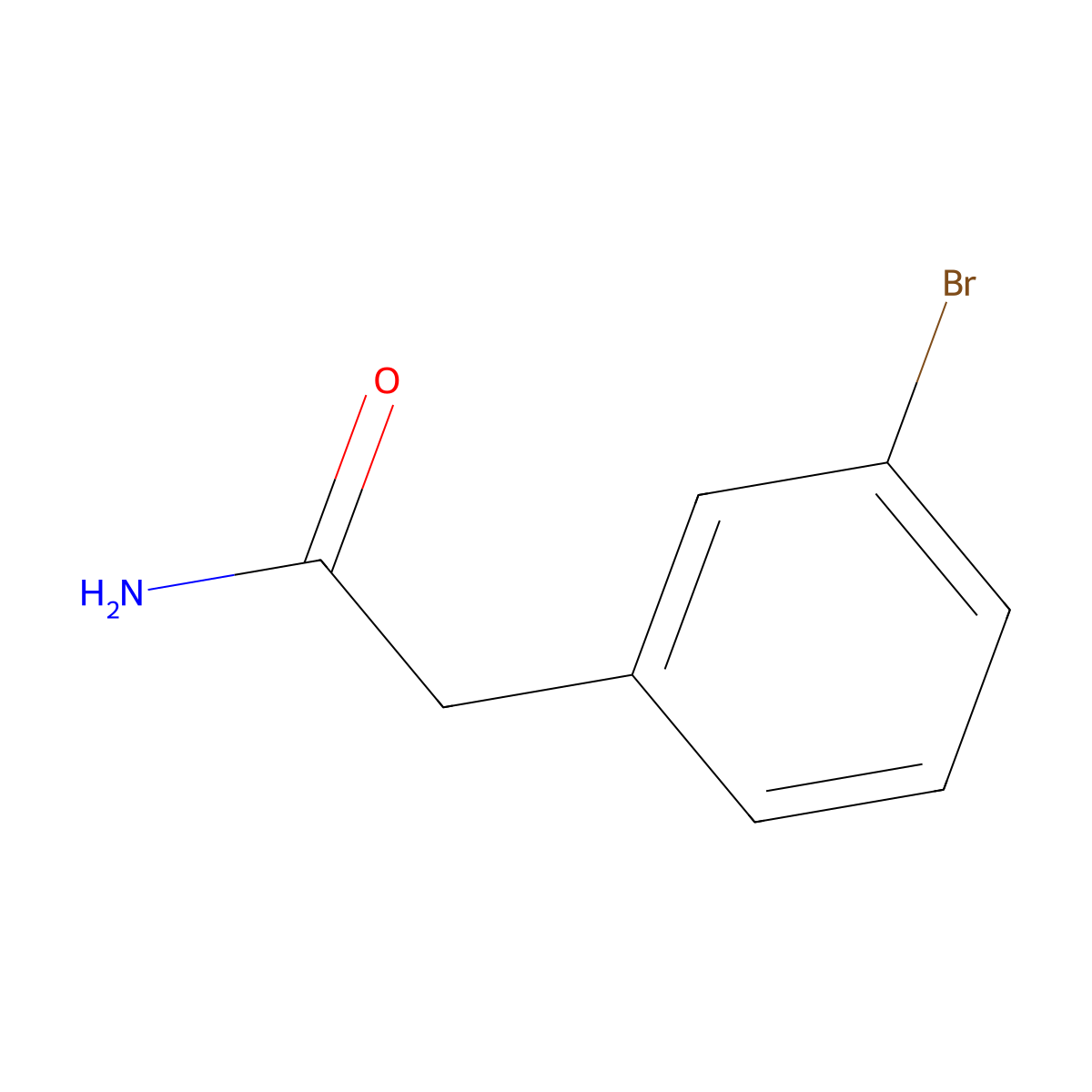 2-(3-Bromophenyl)acetamide molecular structure, CAS 60312-83-6