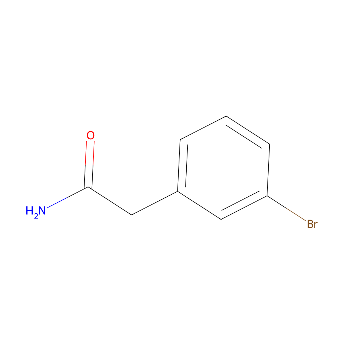 2-(3-Bromophenyl)acetamide molecular structure, CAS 60312-83-6
