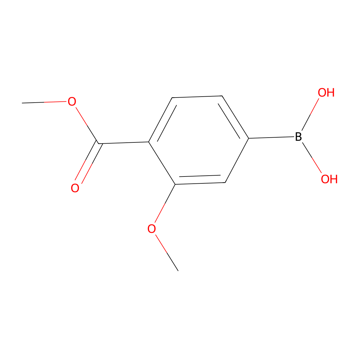 3-Methoxy-4-(methoxycarbonyl)benzeneboronic acid molecular structure, CAS 603122-41-4