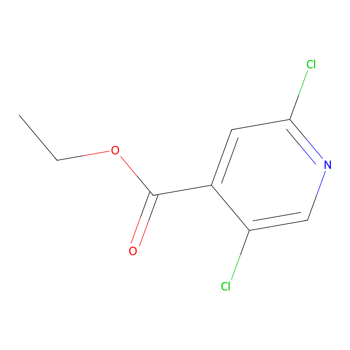 Ethyl 2,5-dichloropyridine-4-carboxylate molecular structure, CAS 603122-76-5