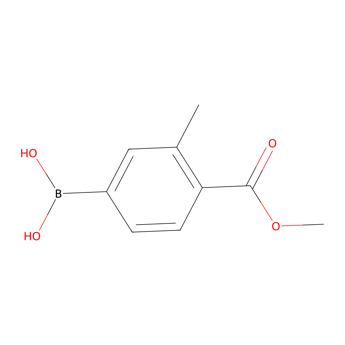 (4-(Methoxycarbonyl)-3-methylphenyl)boronic acid molecular structure, CAS 603122-81-2