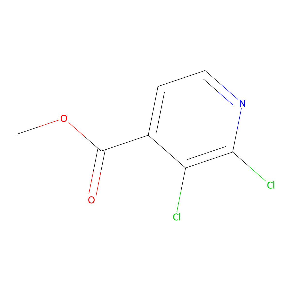 Methyl 2,3-dichloroisonicotinate molecular structure, CAS 603124-78-3