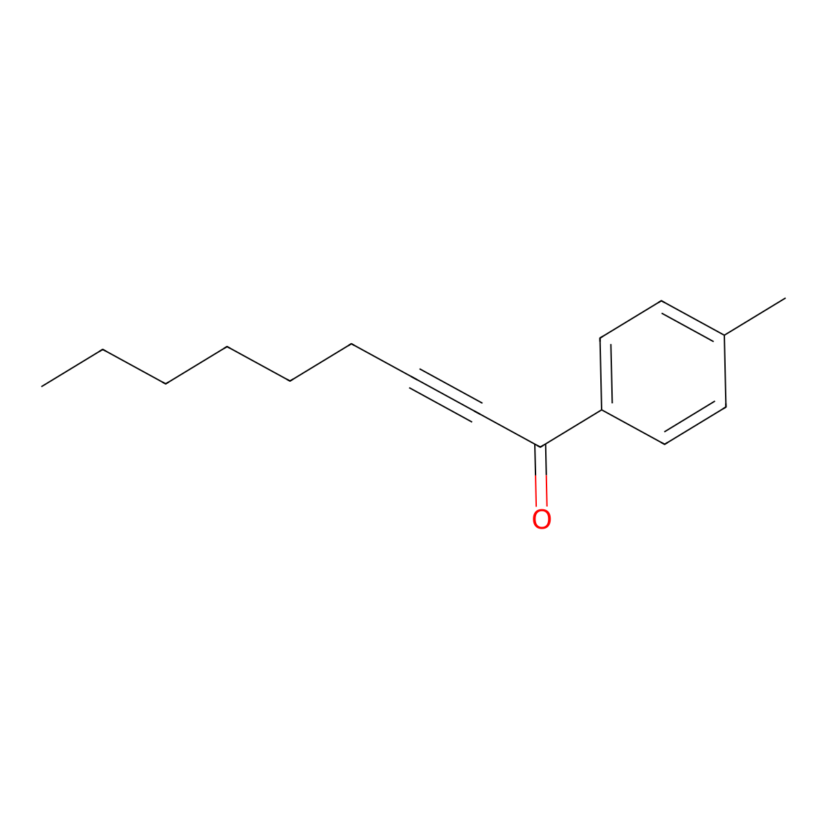 2-Nonyn-1-one, 1-(4-methylphenyl)- molecular structure, CAS 603126-32-5