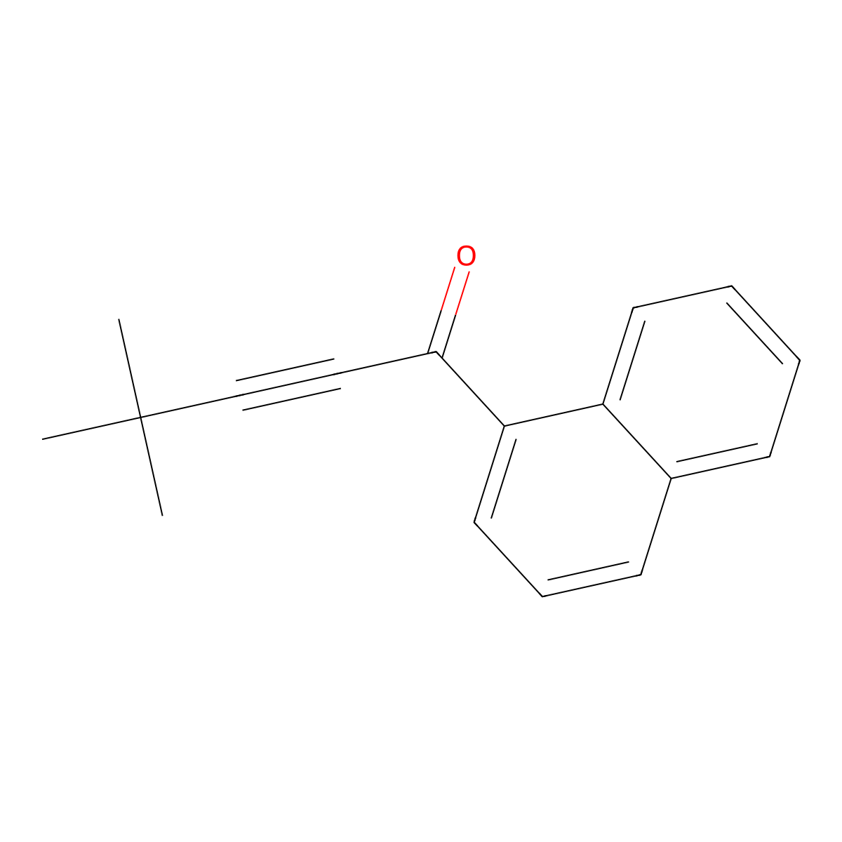 4,4-Dimethyl-1-(naphthalen-1-yl)pent-2-yn-1-one molecular structure, CAS 603126-39-2