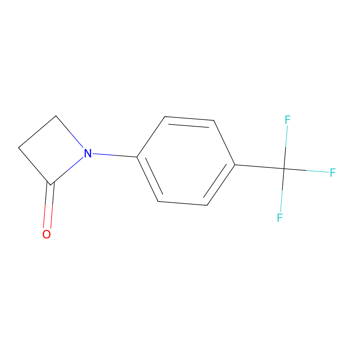 1-[4-(Trifluoromethyl)phenyl]azetidin-2-one molecular structure, CAS 60314-64-9