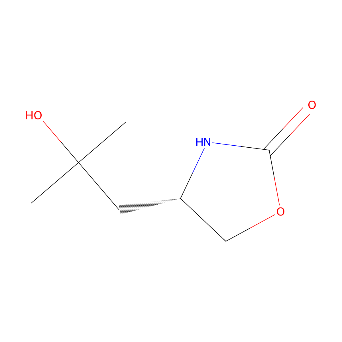 (S)-4-(2-Hydroxy-2-methylpropyl)oxazolidin-2-one molecular structure, CAS 603142-90-1