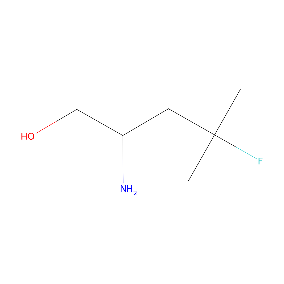 (2S)-2-amino-4-fluoro-4-methylpentan-1-ol molecular structure, CAS 603142-92-3