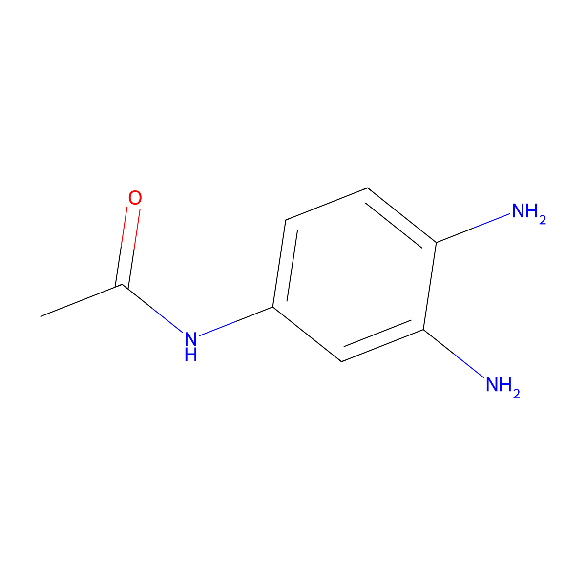 N-(3,4-diaminophenyl)acetamide molecular structure, CAS 60316-66-7