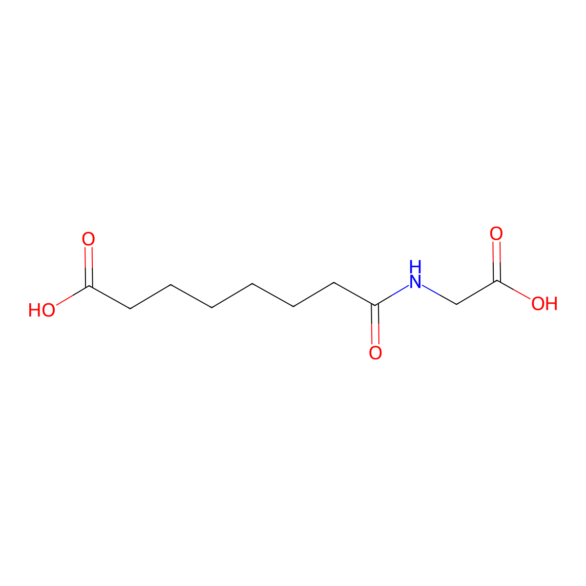 Suberylglycine molecular structure, CAS 60317-54-6