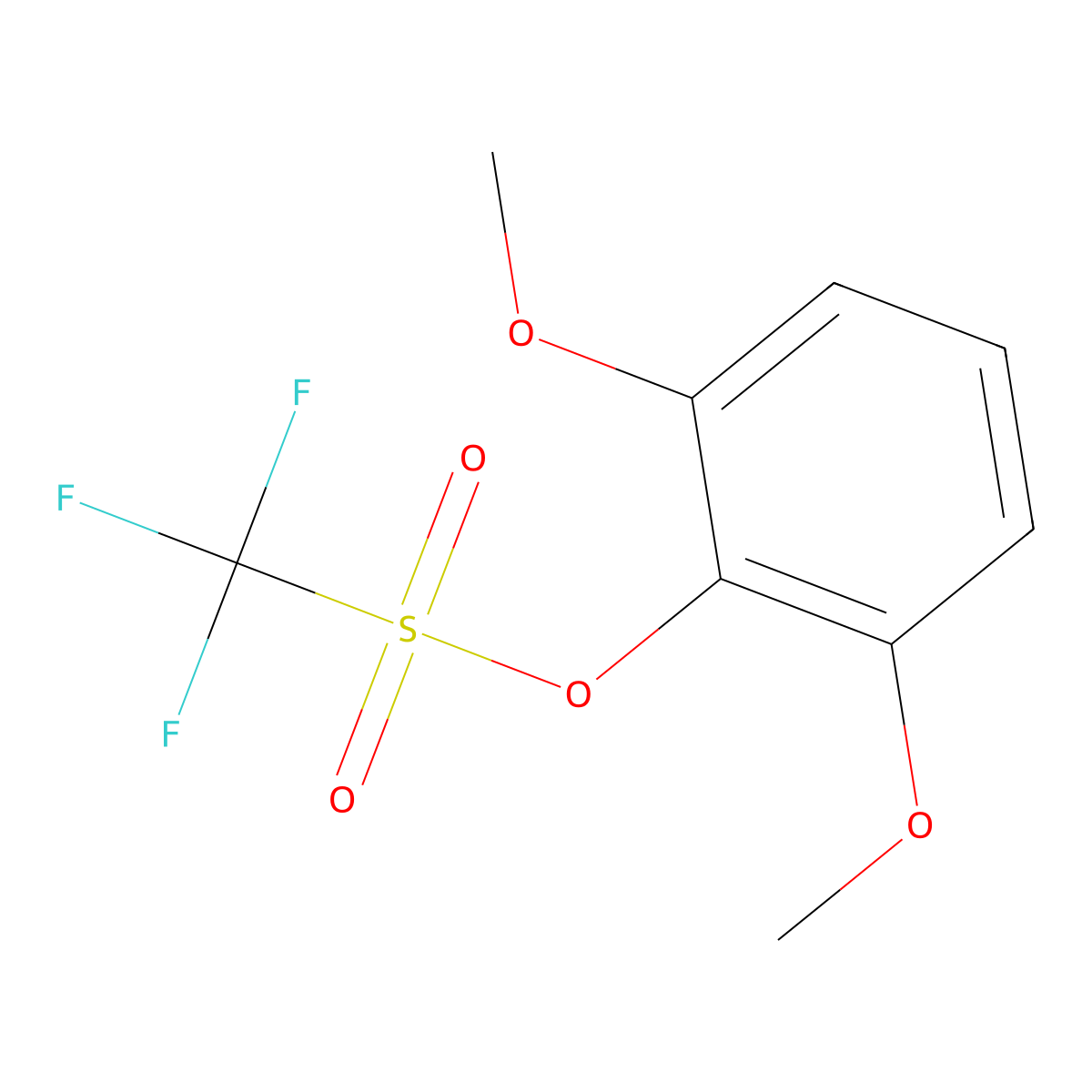 2,6-Dimethoxyphenyl trifluoromethanesulfonate molecular structure, CAS 60319-07-5