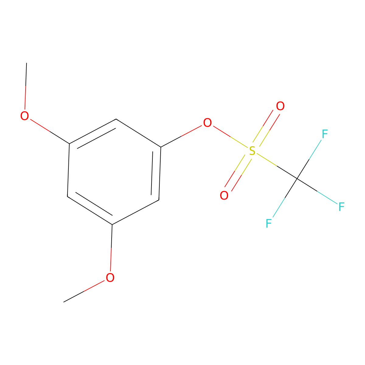 3,5-Dimethoxyphenyl trifluoromethanesulfonate molecular structure, CAS 60319-09-7