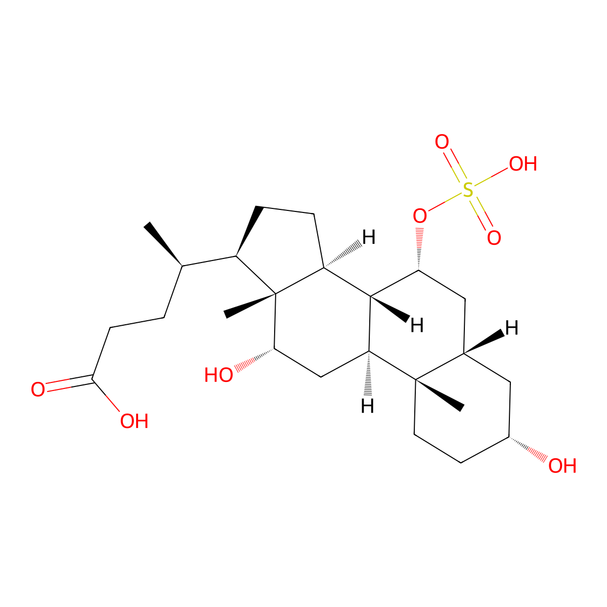 7-Sulfocholic acid molecular structure, CAS 60320-05-0