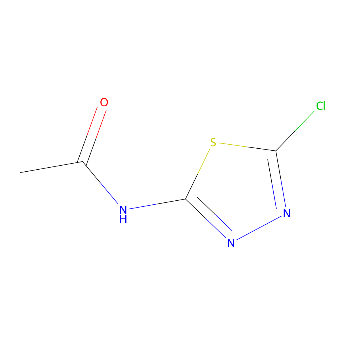 N-(5-Chloro-1,3,4-thiadiazol-2-yl)acetamide molecular structure, CAS 60320-32-3