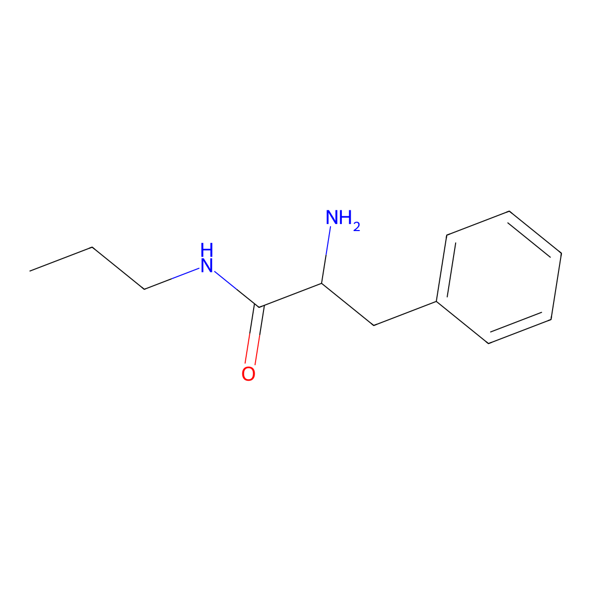 2-amino-3-phenyl-N-propylpropanamide molecular structure, CAS 60322-30-7