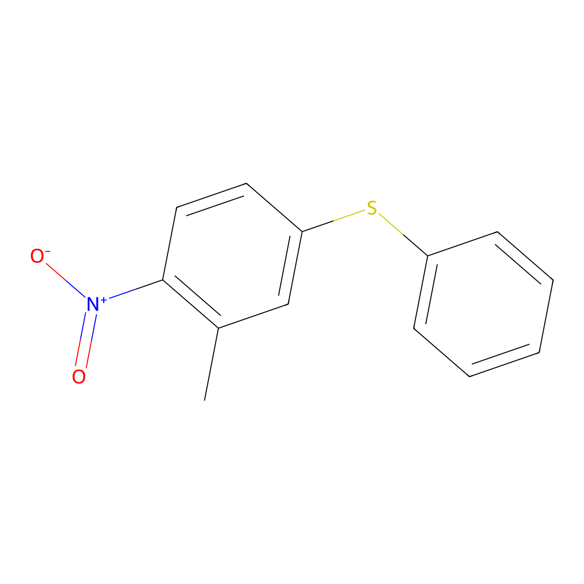 2-Methyl-1-nitro-4-(phenylsulfanyl)benzene molecular structure, CAS 60326-45-6