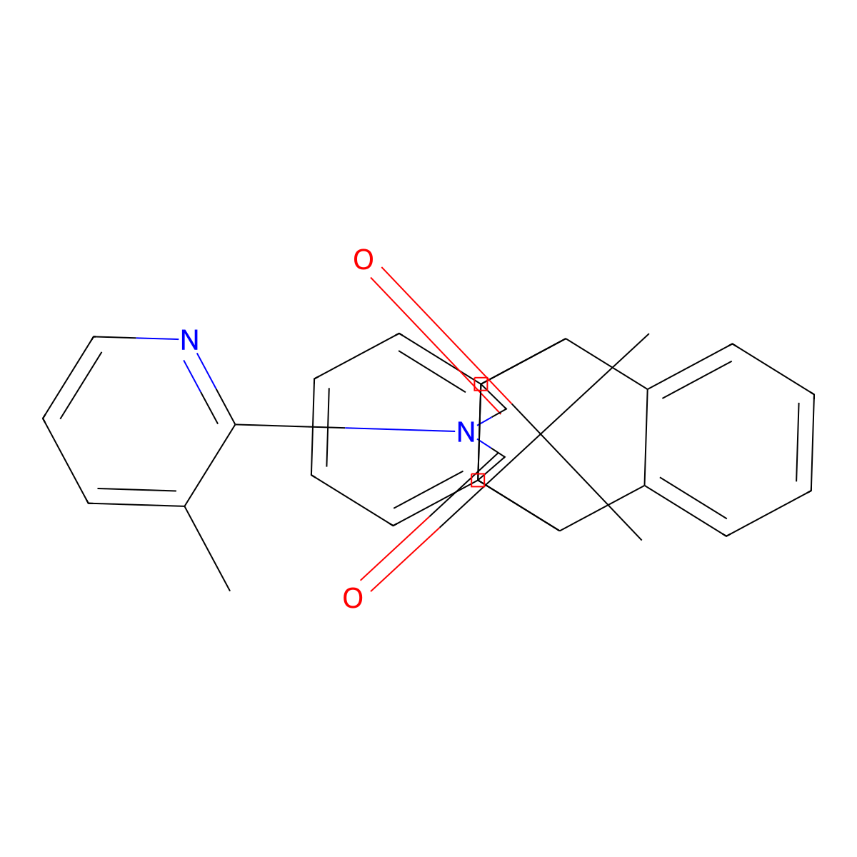17-(3-Methyl-2-pyridinyl)-17-azapentacyclo[6.6.5.0~2,7~.0~9,14~.0~15,19~]nonadeca-2,4,6,9,11,13-hexaene-16,18-dione molecular structure, CAS 6033-09-6