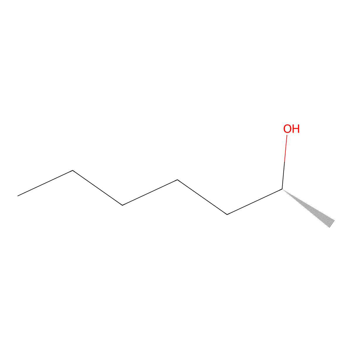 2-Heptanol, (-)- molecular structure, CAS 6033-24-5