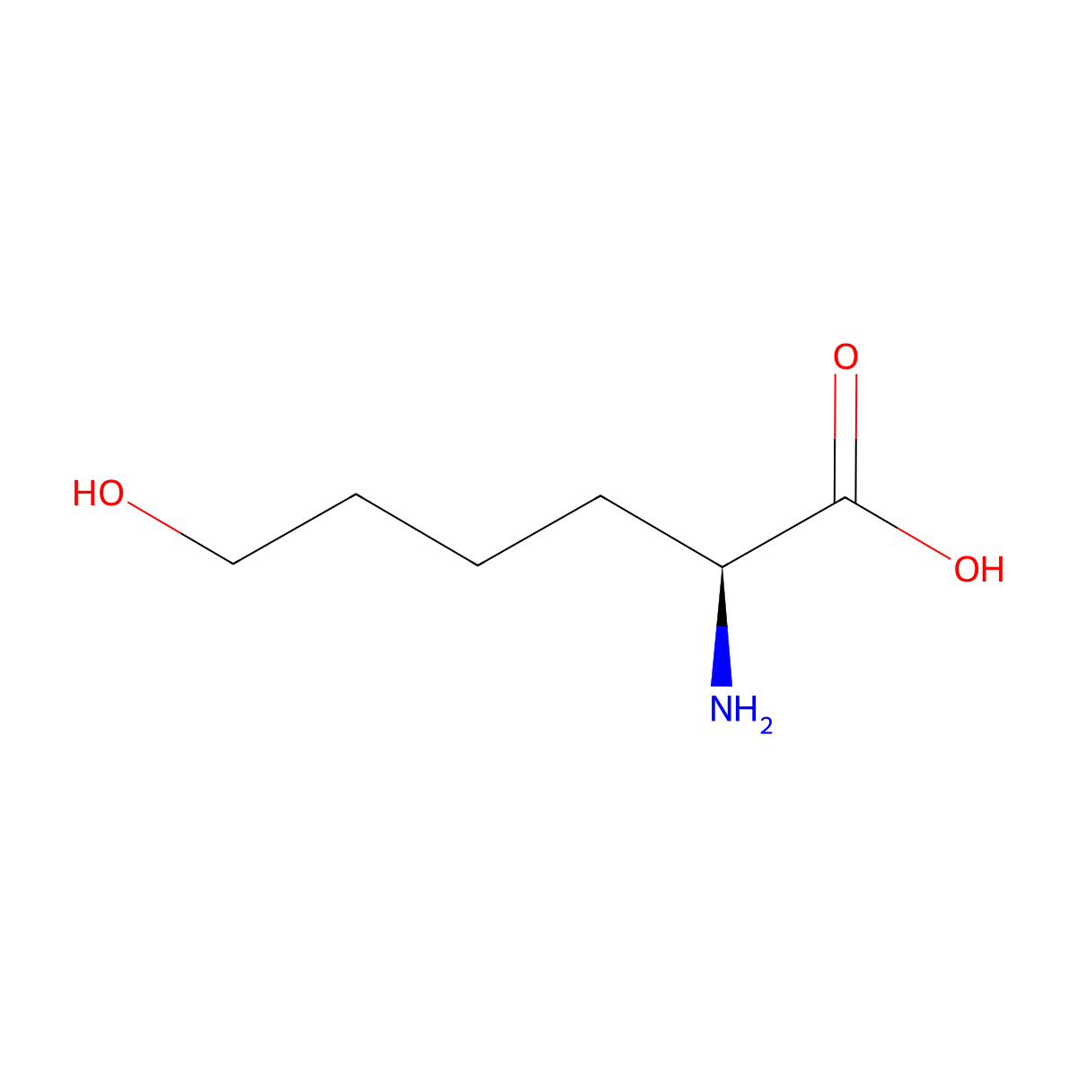 epsilon-Hydroxynorleucine molecular structure, CAS 6033-32-5