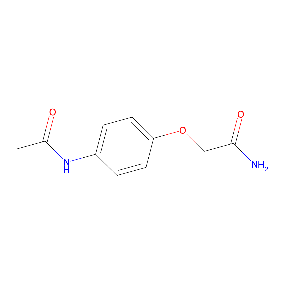 2-(4-Acetamidophenoxy)acetamide molecular structure, CAS 6033-85-8