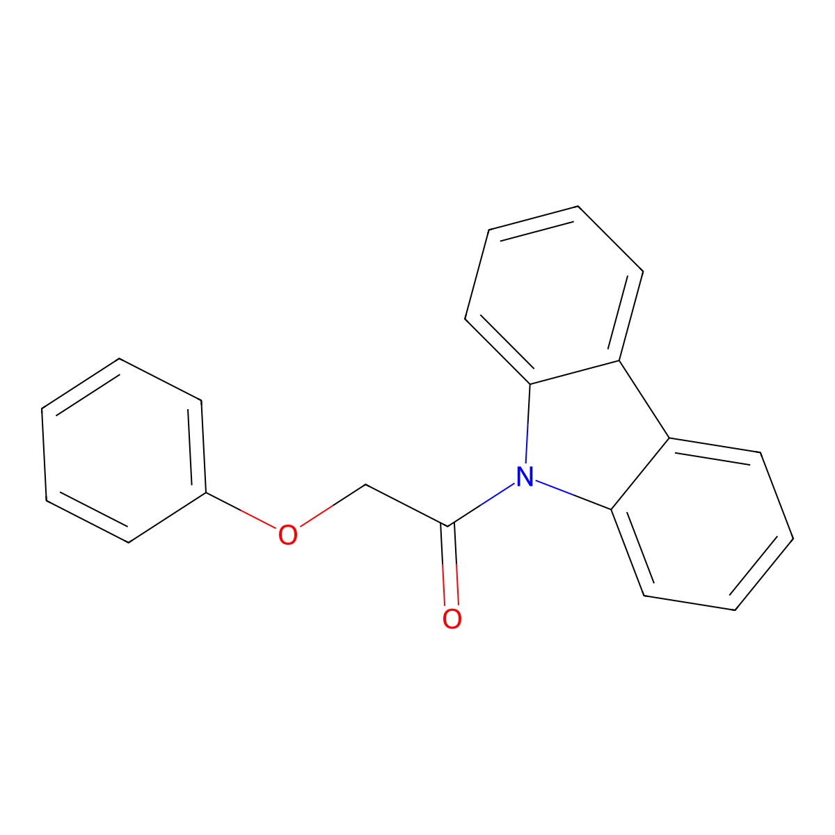 1-(9H-carbazol-9-yl)-2-phenoxyethanone molecular structure, CAS 6033-90-5