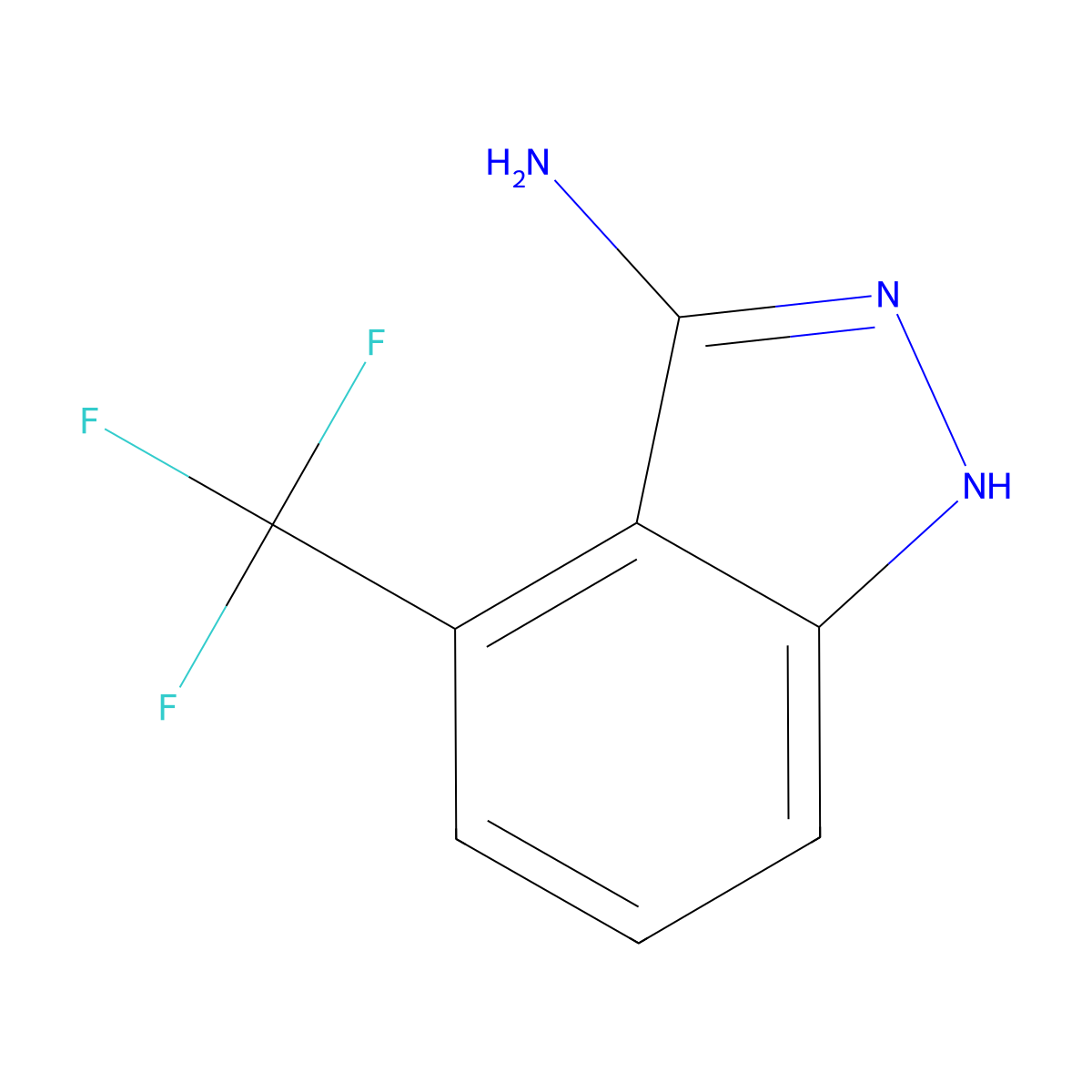 4-(trifluoromethyl)-1H-indazol-3-amine molecular structure, CAS 60330-34-9