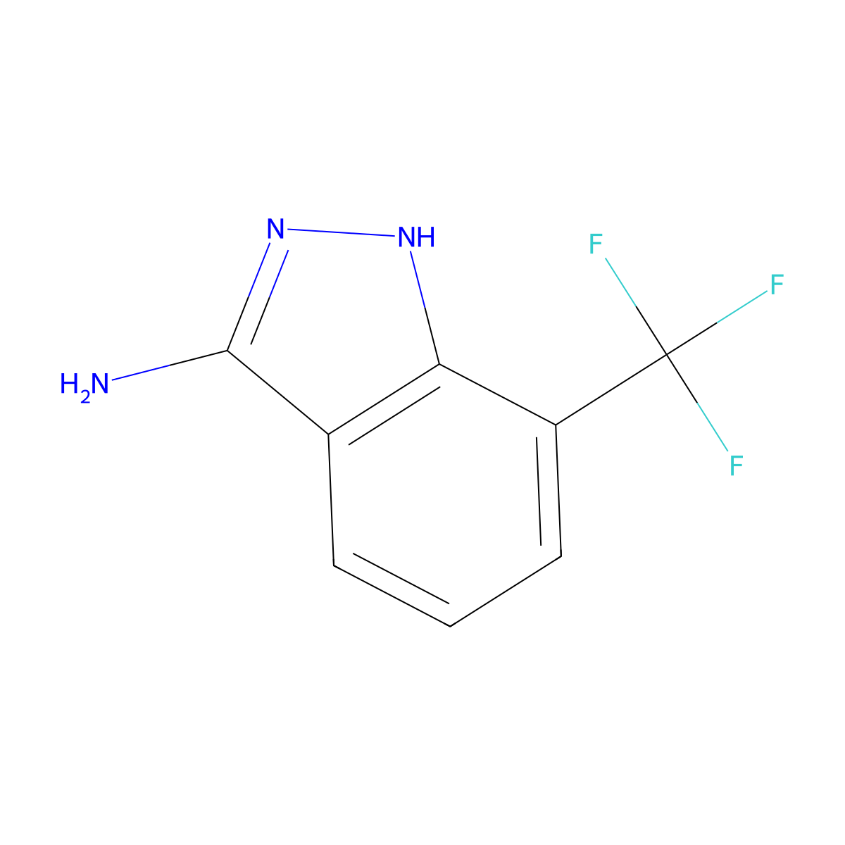 7-(trifluoromethyl)-1H-indazol-3-amine molecular structure, CAS 60330-35-0