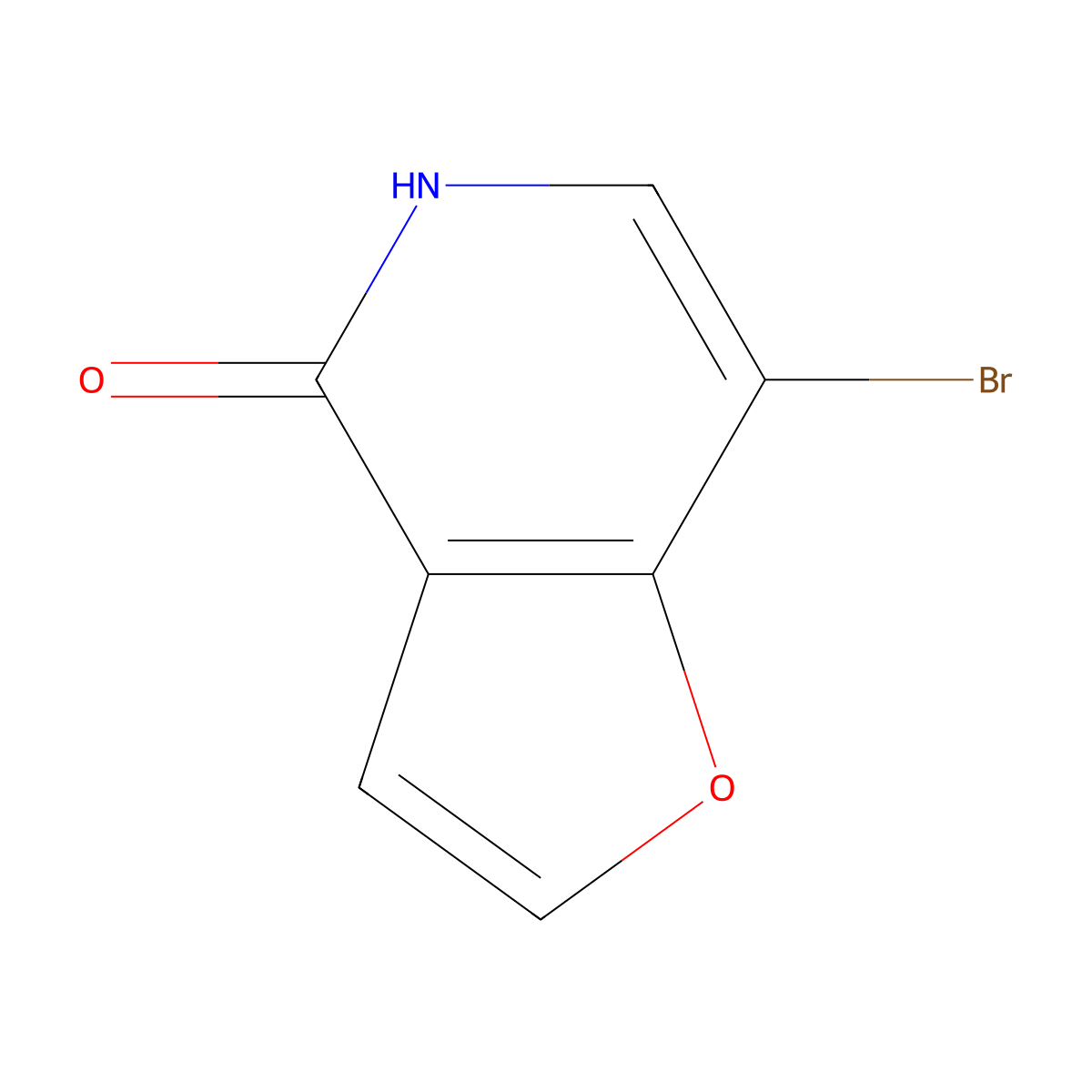 7-Bromofuro[3,2-c]pyridin-4(5H)-one molecular structure, CAS 603301-02-6