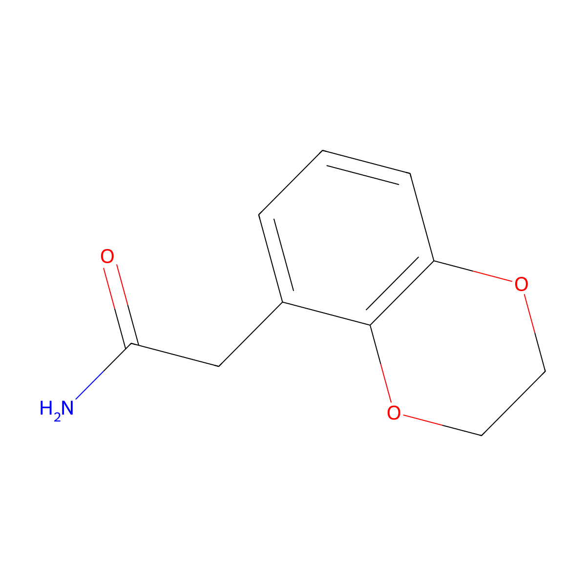 1,4-Benzodioxin-5-acetamide, 2,3-dihydro- molecular structure, CAS 603304-13-8