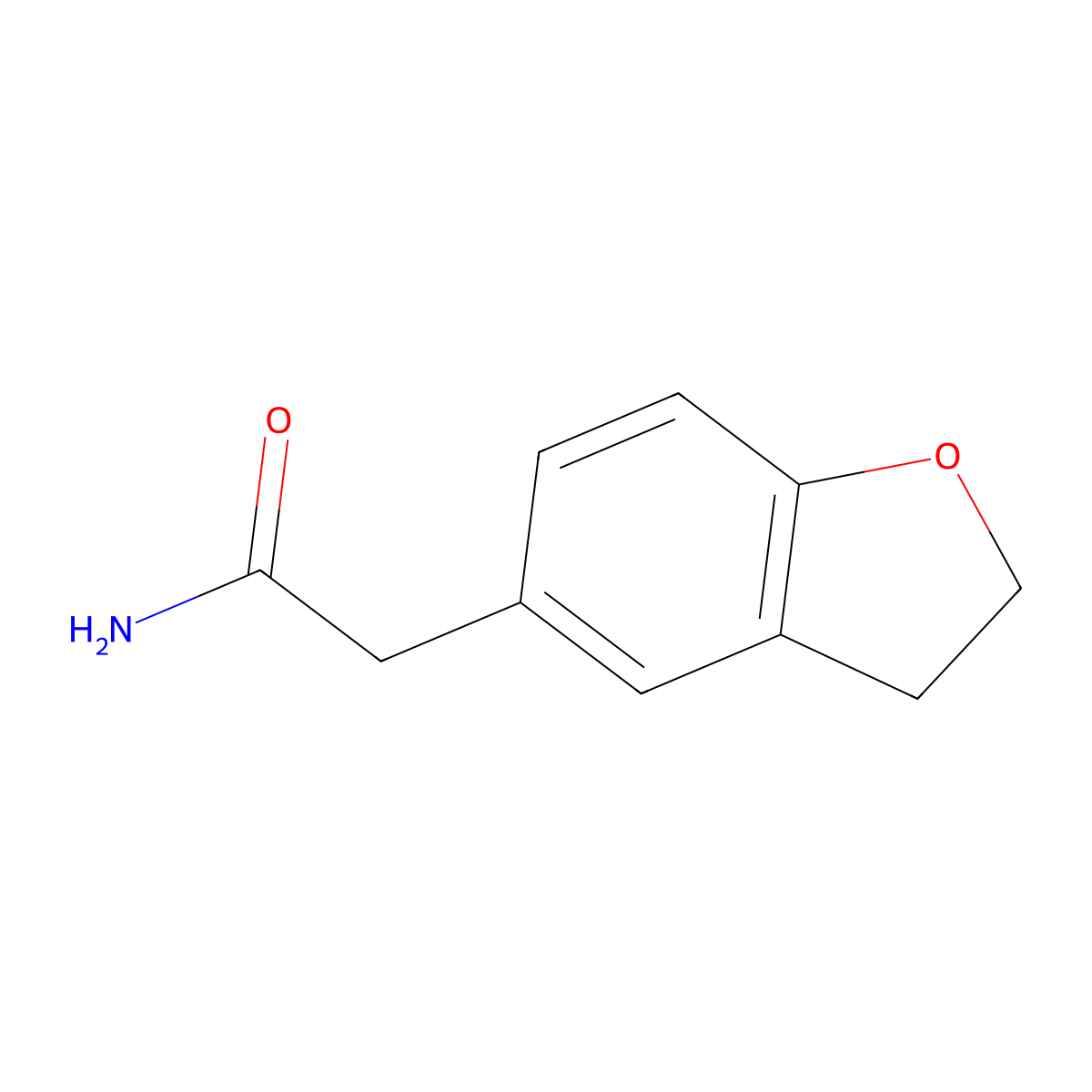 2,3-Dihydro-1-benzofuran-5-ylacetamide molecular structure, CAS 603304-24-1