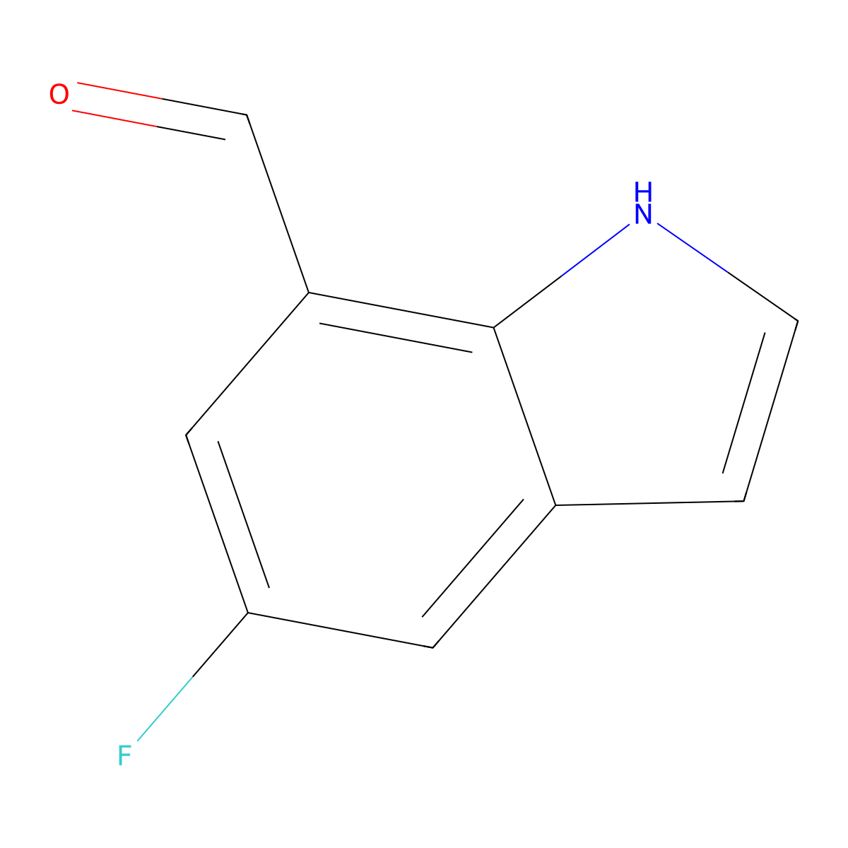 5-fluoro-1H-indole-7-carbaldehyde molecular structure, CAS 603306-52-1