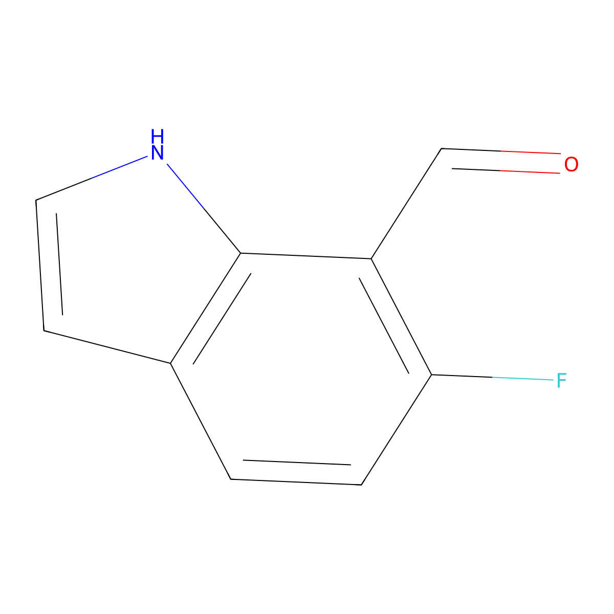 6-Fluoro-1H-indole-7-carbaldehyde molecular structure, CAS 603309-90-6