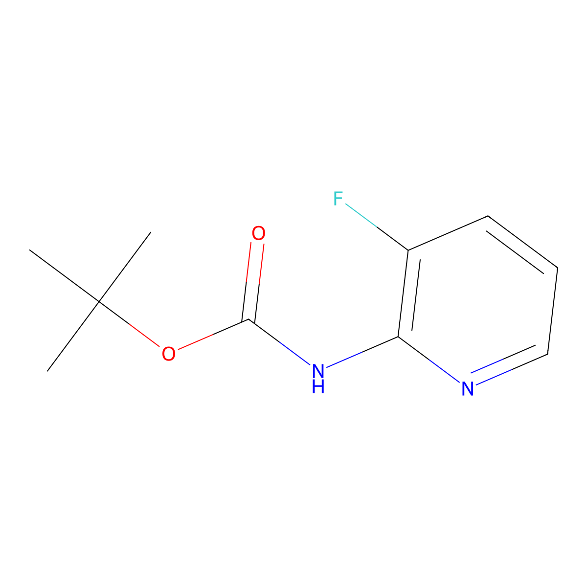 Tert-butyl N-(3-fluoropyridin-2-YL)carbamate molecular structure, CAS 603310-25-4