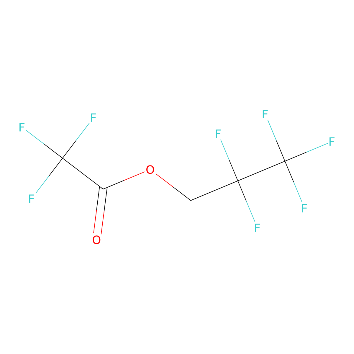 2,2,3,3,3-Pentafluoropropyl trifluoroacetate molecular structure, CAS 603312-66-9