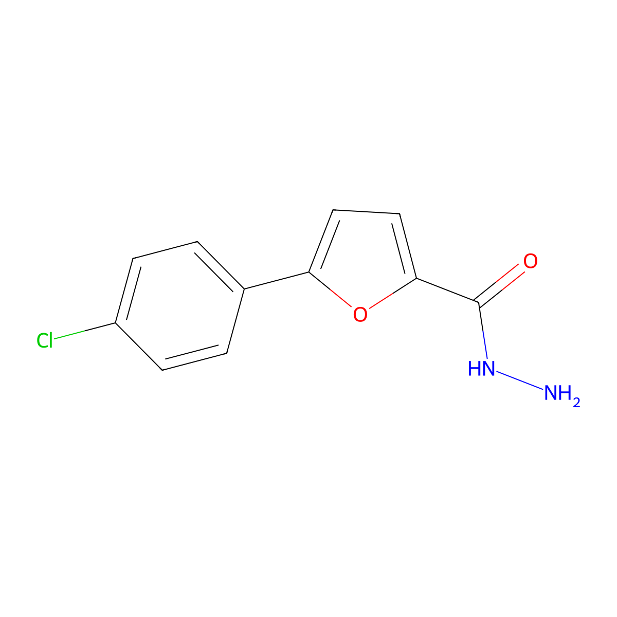 5-(4-Chlorophenyl)furan-2-carbohydrazide molecular structure, CAS 60336-09-6