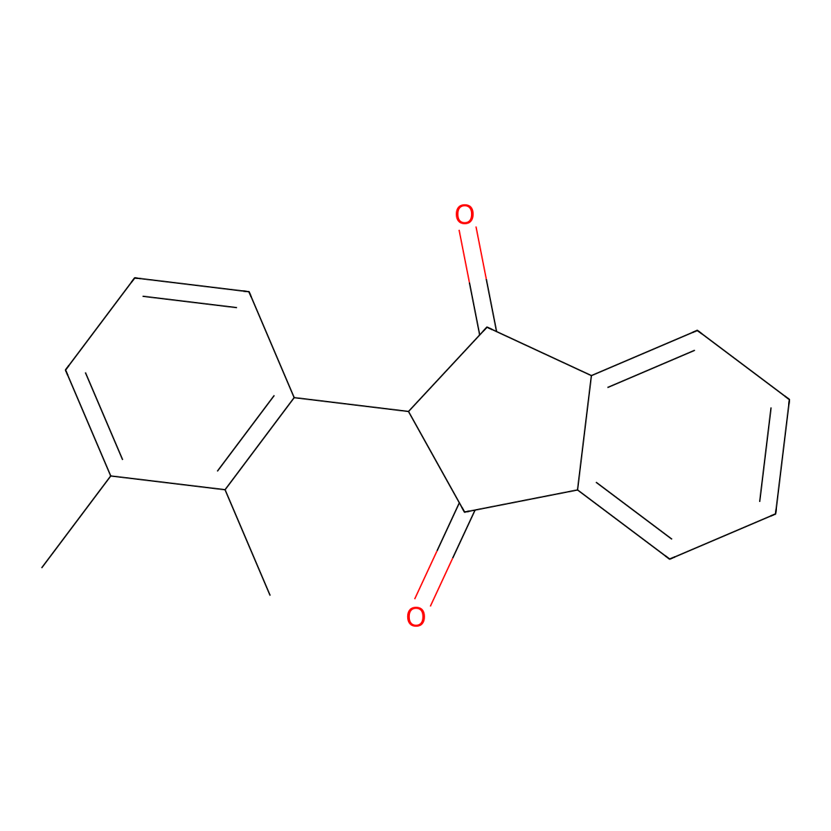 1H-Indene-1,3(2H)-dione, 2-(dimethylphenyl)- molecular structure, CAS 60338-37-6