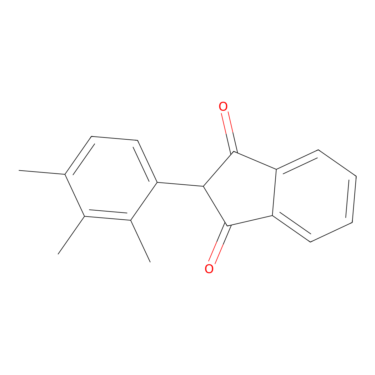 1H-Indene-1,3(2H)-dione, 2-(trimethylphenyl)- molecular structure, CAS 60338-38-7