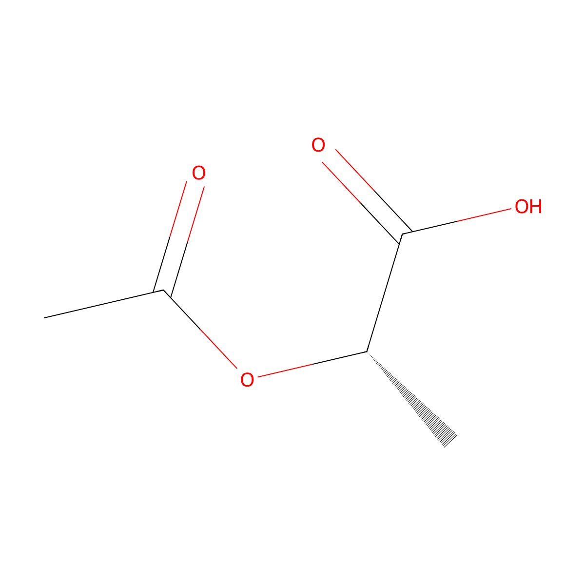 (2S)-2-(Acetyloxy)propanoic acid molecular structure, CAS 6034-46-4