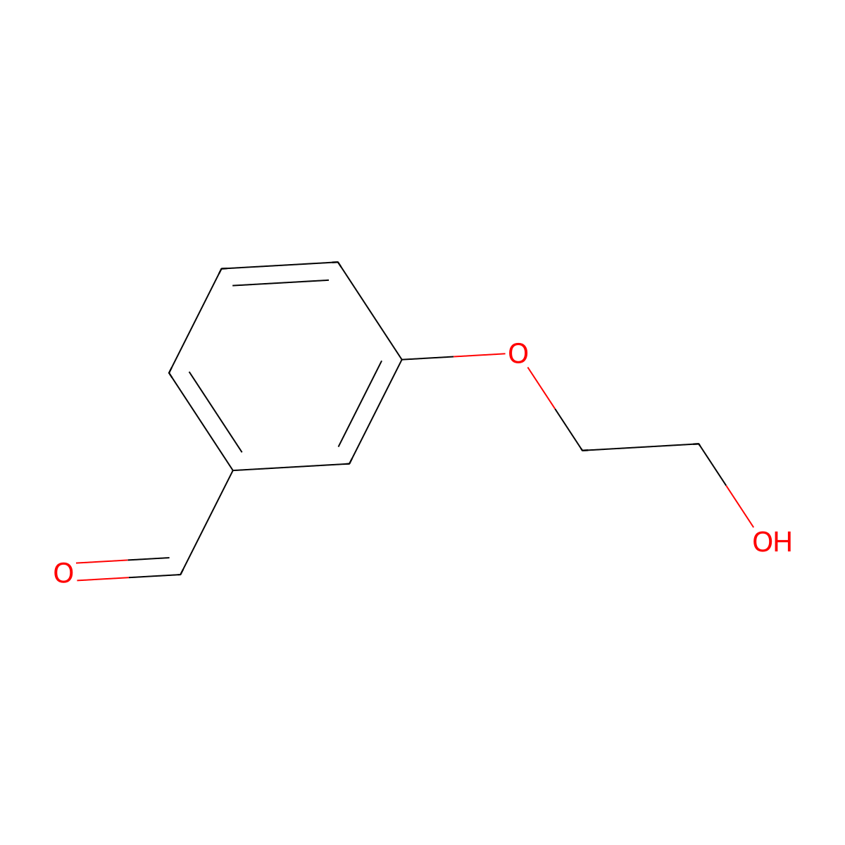 Benzaldehyde, 3-(2-hydroxyethoxy)- molecular structure, CAS 60345-97-3