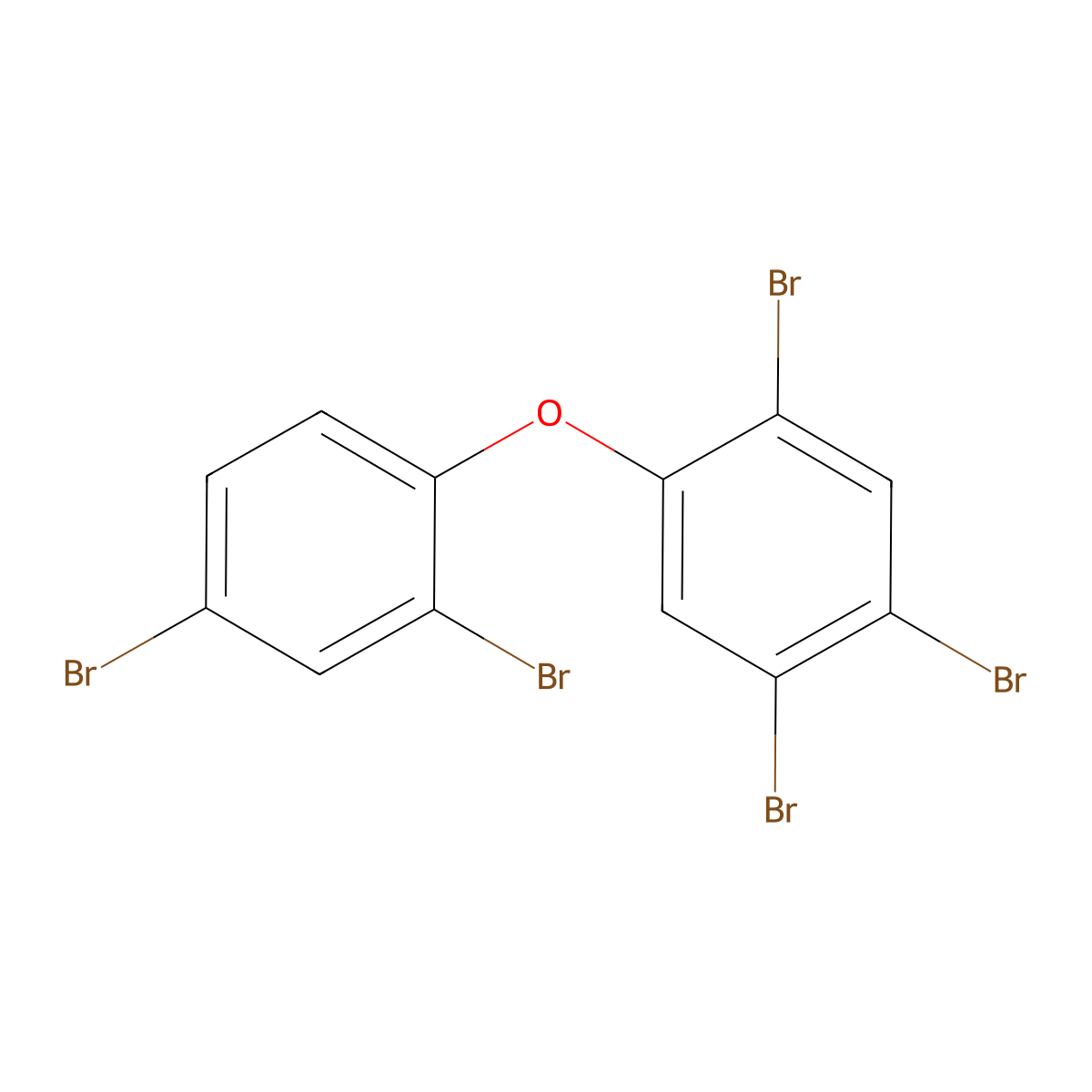 Pentabromodiphenyl ethers molecular structure, CAS 60348-60-9