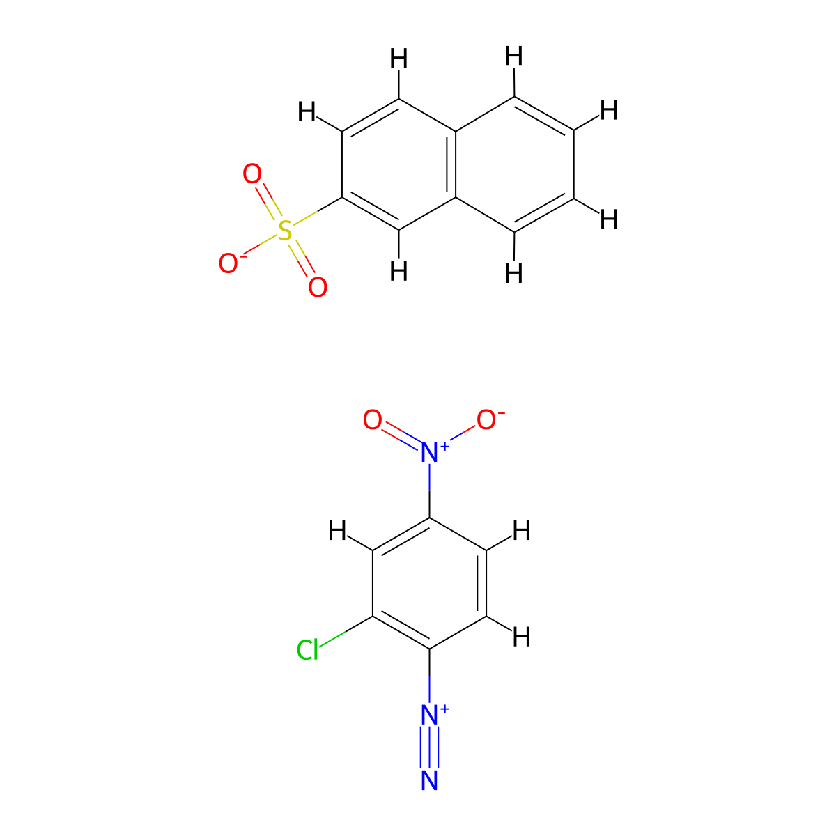 2-Chloro-4-nitrobenzenediazonium naphthalene-2-sulphonate molecular structure, CAS 6035-19-4