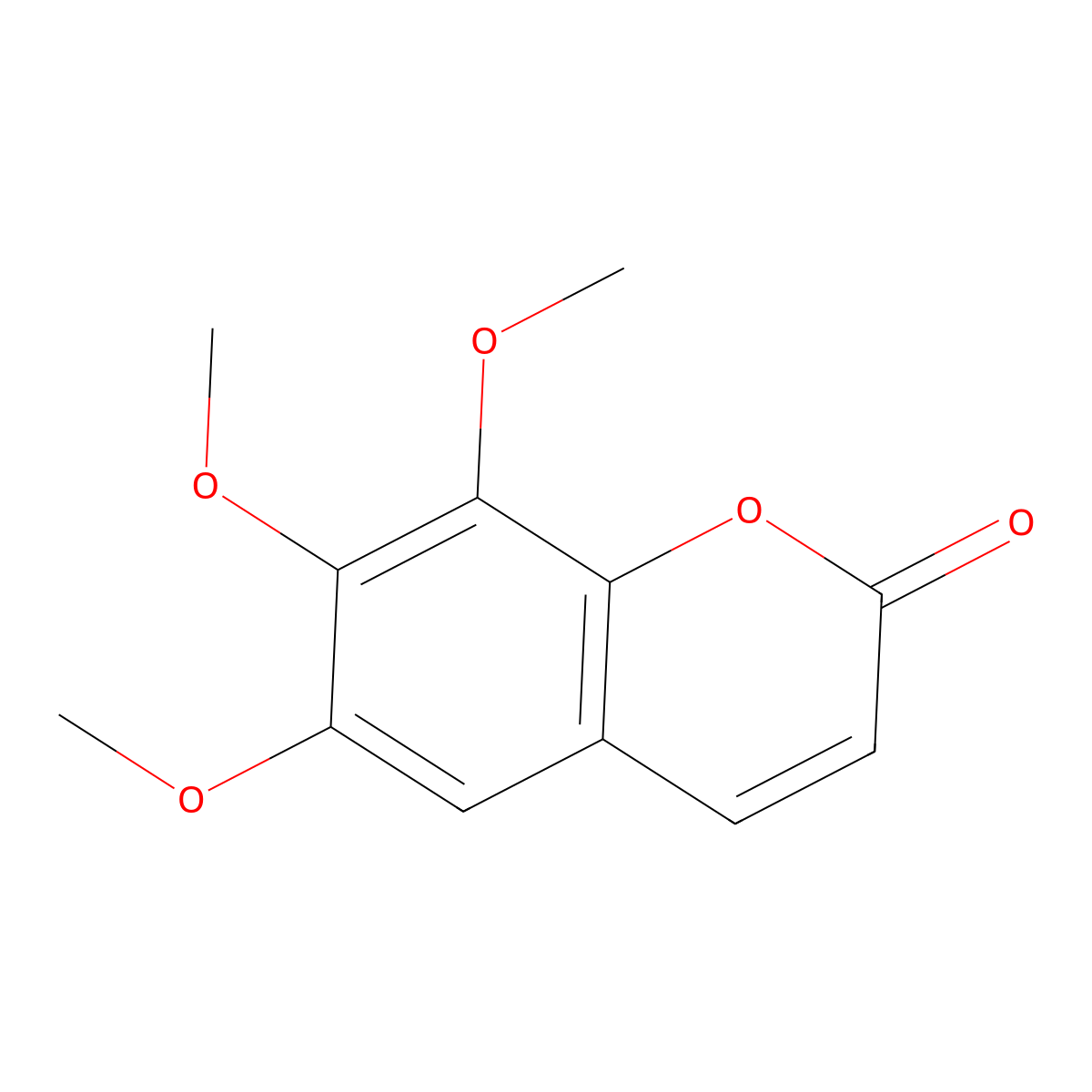 6,7,8-Trimethoxycoumarin molecular structure, CAS 6035-49-0