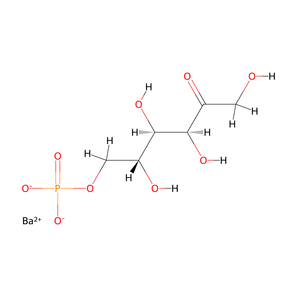 D-Fructose, 6-(dihydrogen phosphate), barium salt (1:1) molecular structure, CAS 6035-54-7