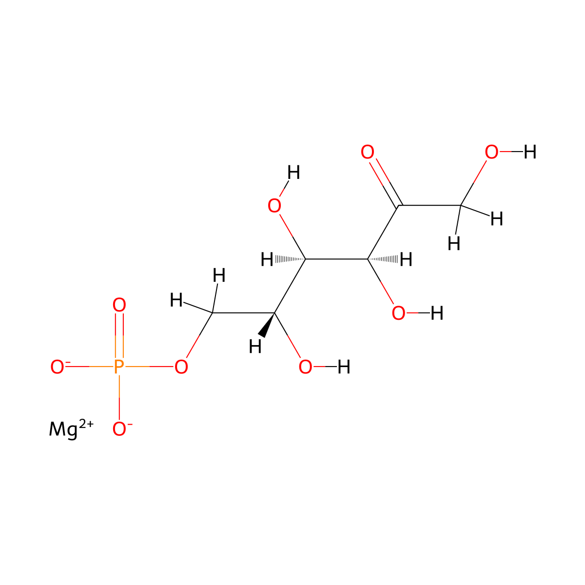 d-Fructose, 6-(dihydrogen phosphate), magnesium salt (1:1) molecular structure, CAS 6035-55-8