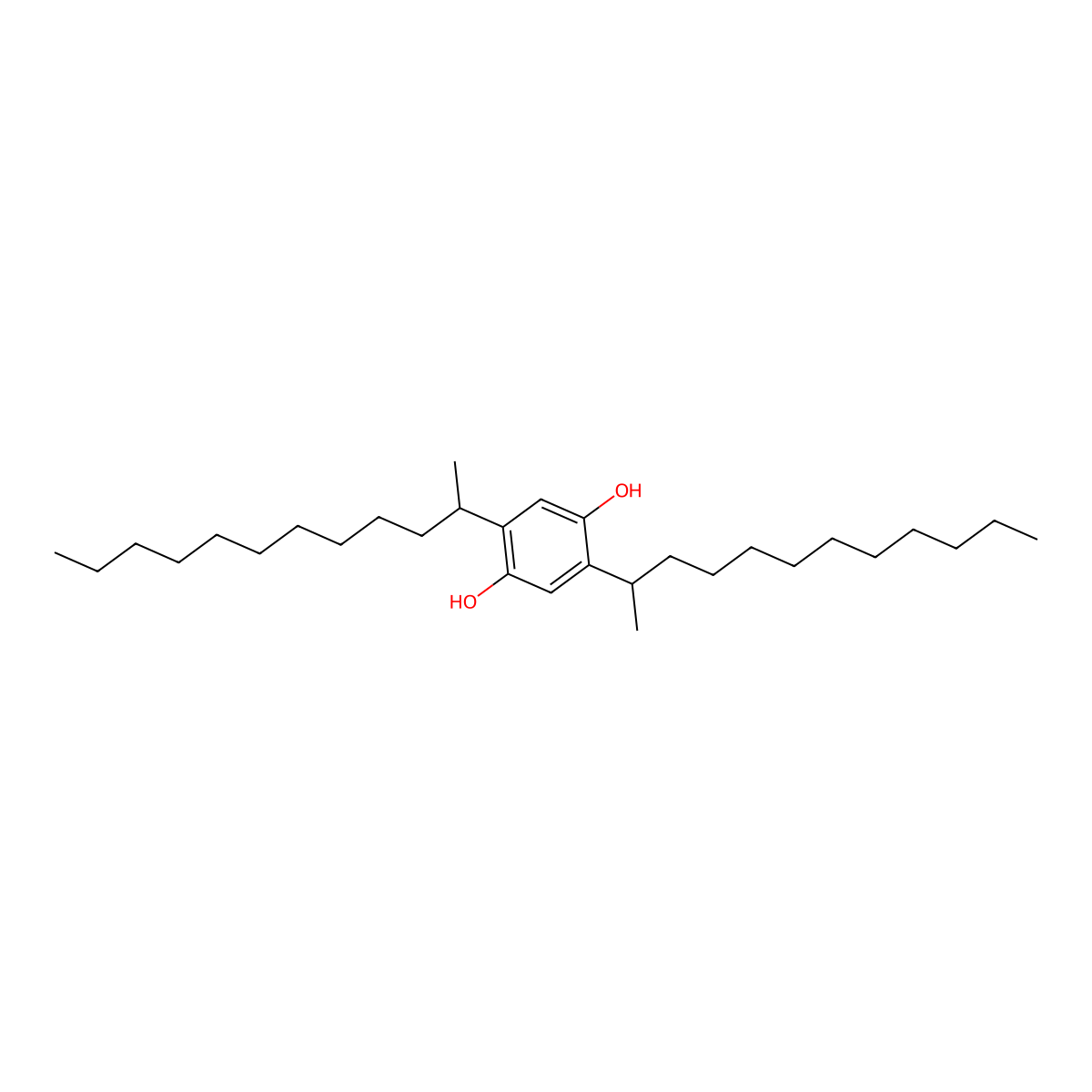1,4-Benzenediol, 2,5-di-sec-dodecyl- molecular structure, CAS 60350-71-2